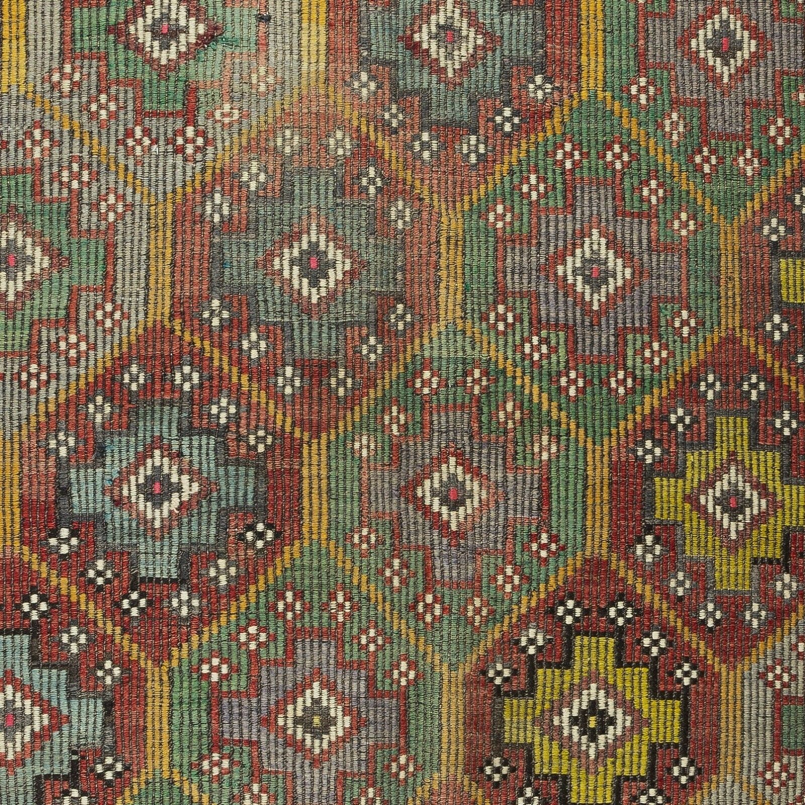 6.2x11.5 Ft Vintage Turkish Jajim Kilim, Unique Hand Woven Rug Made Of Wool photo 1284.0