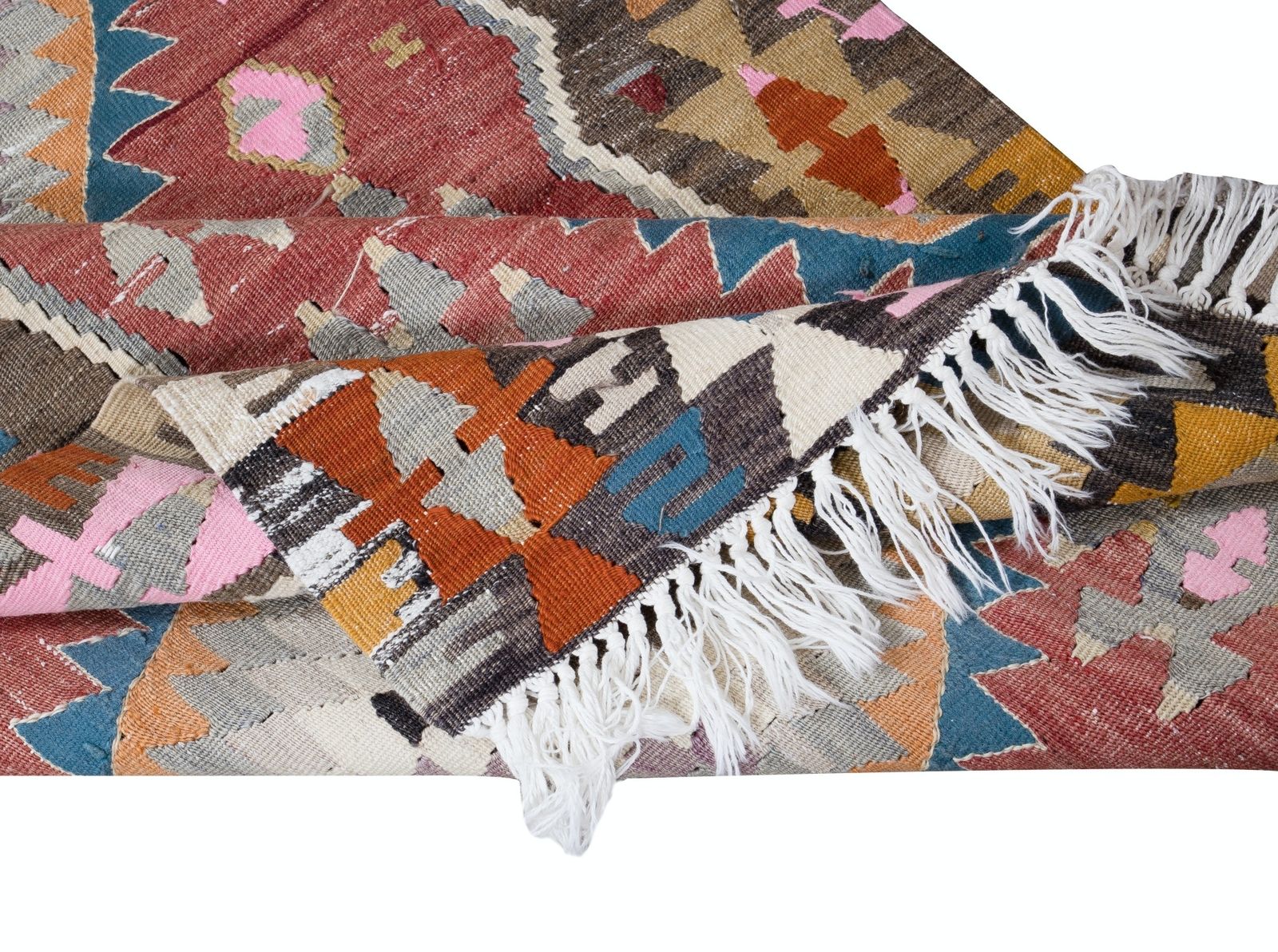 2.7x4.8 Ft Vintage Sweden Scandinavian Kilim 'Flatweave' With Geometric Patterns photo for sale