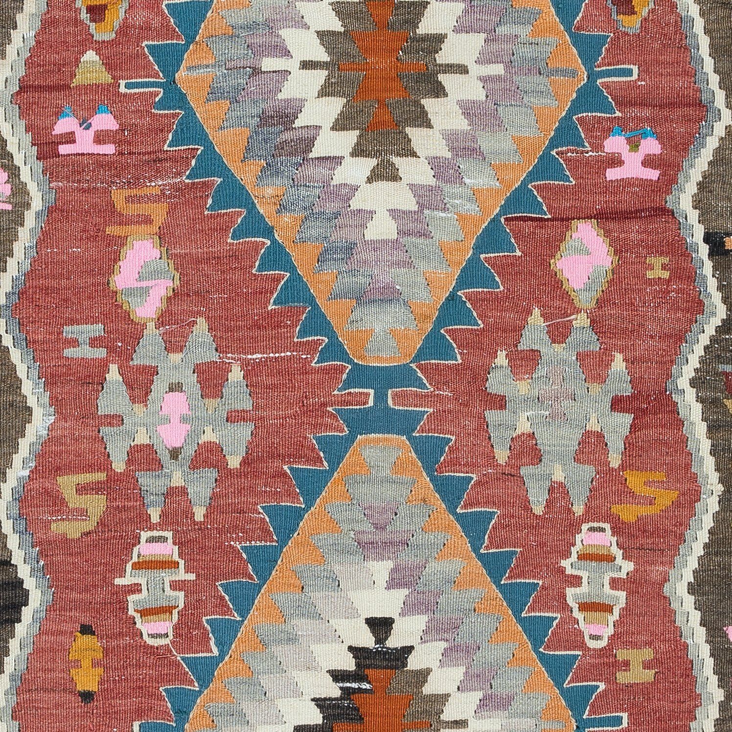 2.7x4.8 Ft Vintage Sweden Scandinavian Kilim 'Flatweave' With Geometric Patterns photo 270.0