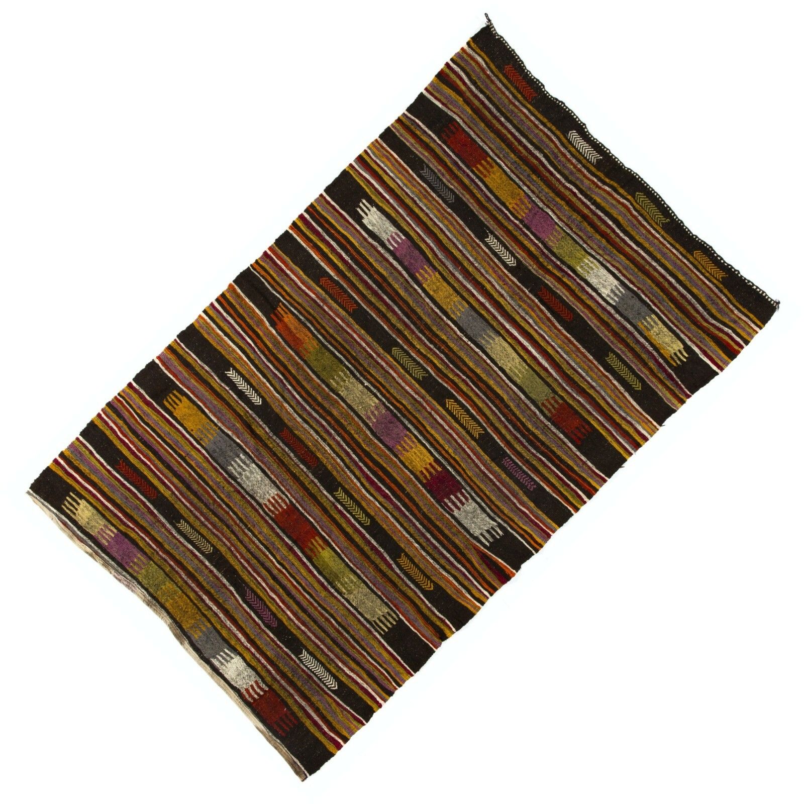 5.6x9 Ft Hand Woven Vintage Nomadic Anatolian Kilim Rug photo 579.0