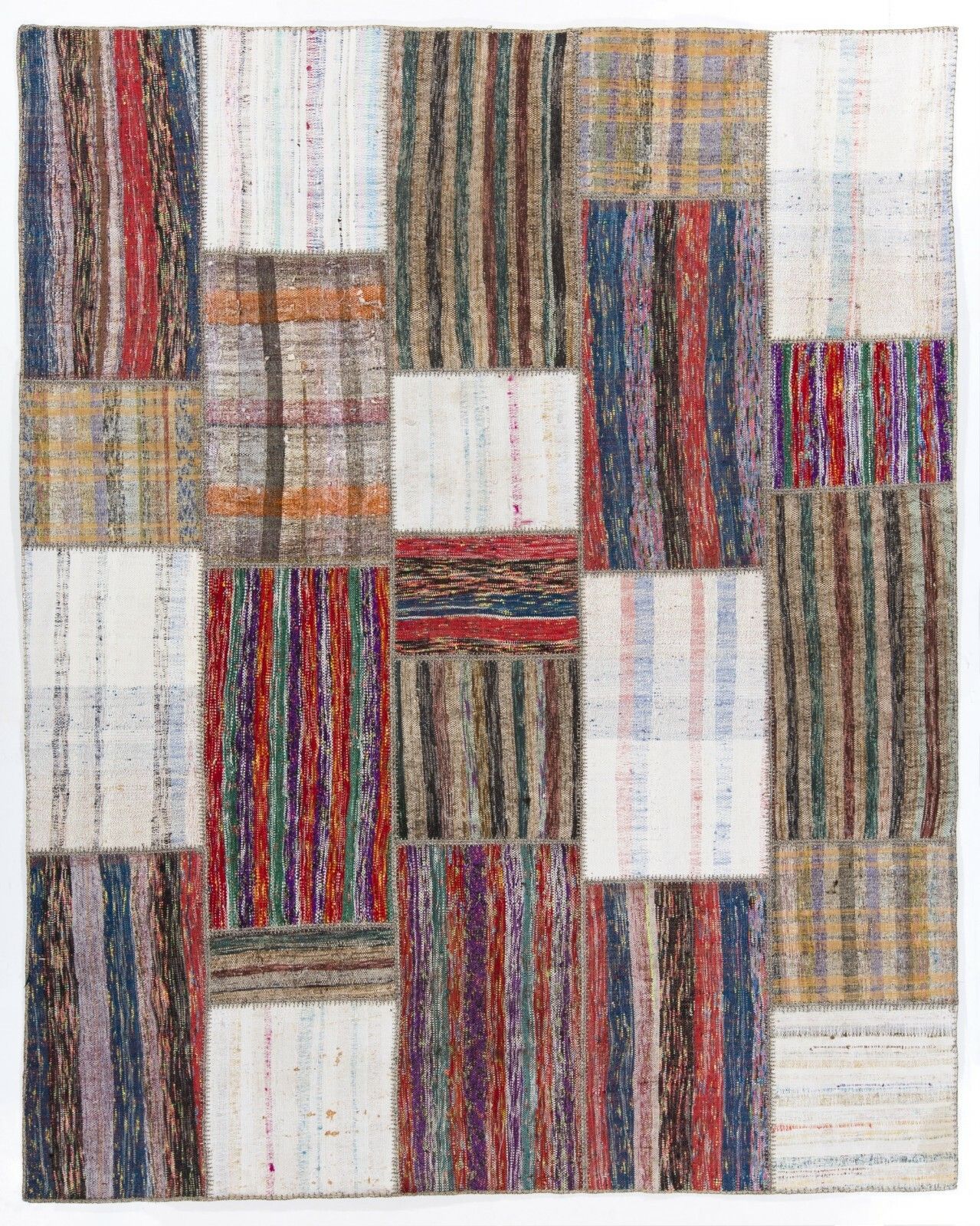 8x10 Ft Vintage Anatolian Kilims Re Imagined, Custom Options Available.