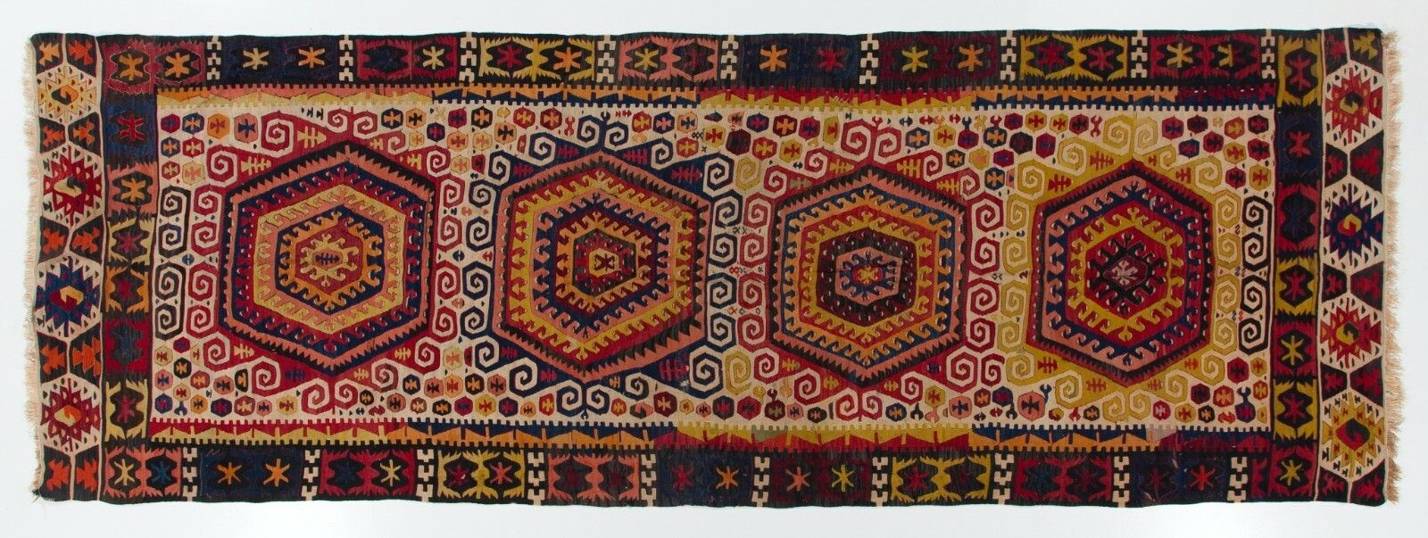 5x14.2 Ft Antique Central Anatolian Kilim, Flat Weave Rug photo Textiles