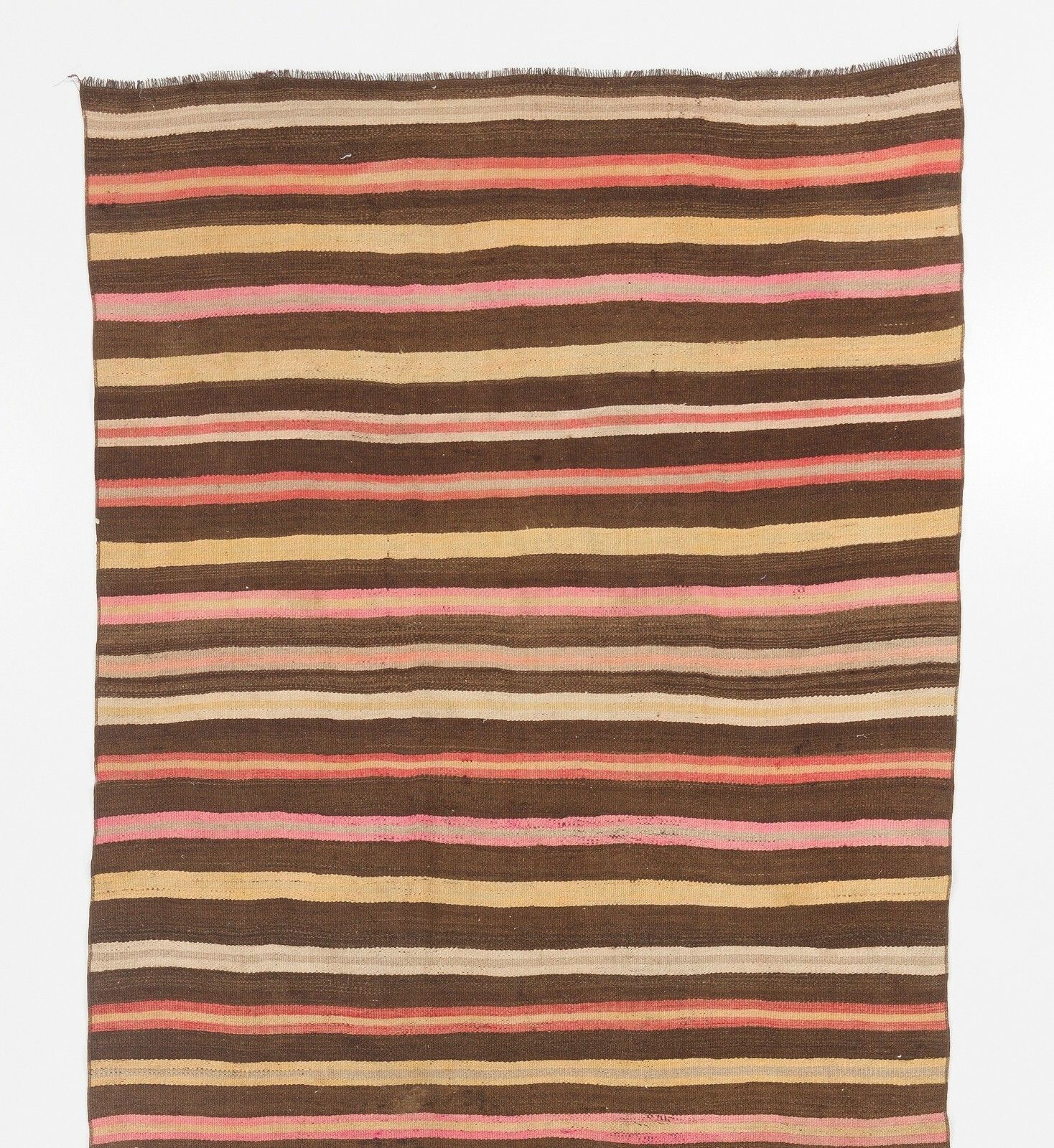 4.8x11.6 Ft Striped Midcentury Nomadic Kilim Runner photo furniture