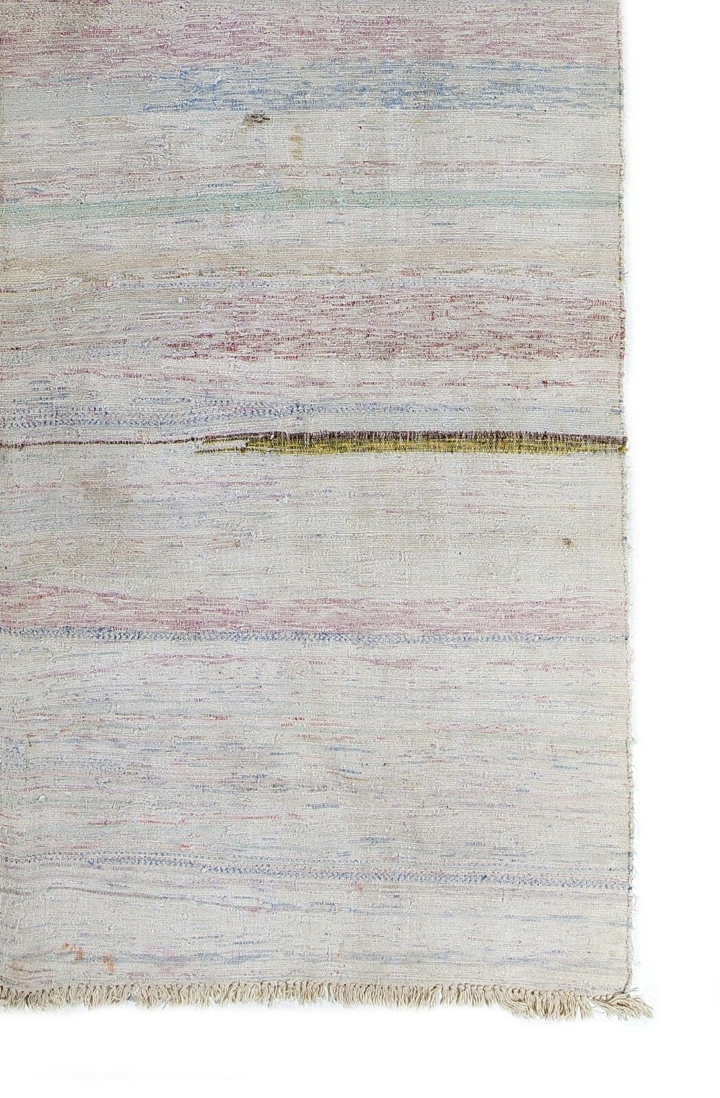 7x11 Ft Cotton Vintage Anatolian Kilim Rug In Soft Colors photo 682.0