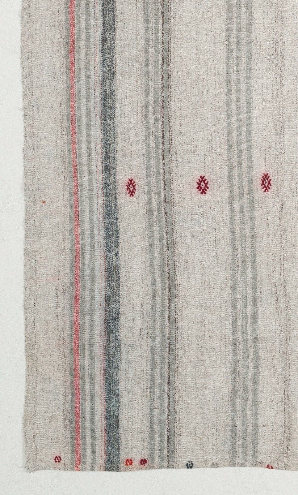 5x8.5 Ft Vintage Hand Woven Anatolian Kilim "Flat Weave" With Striped Design photo for sale