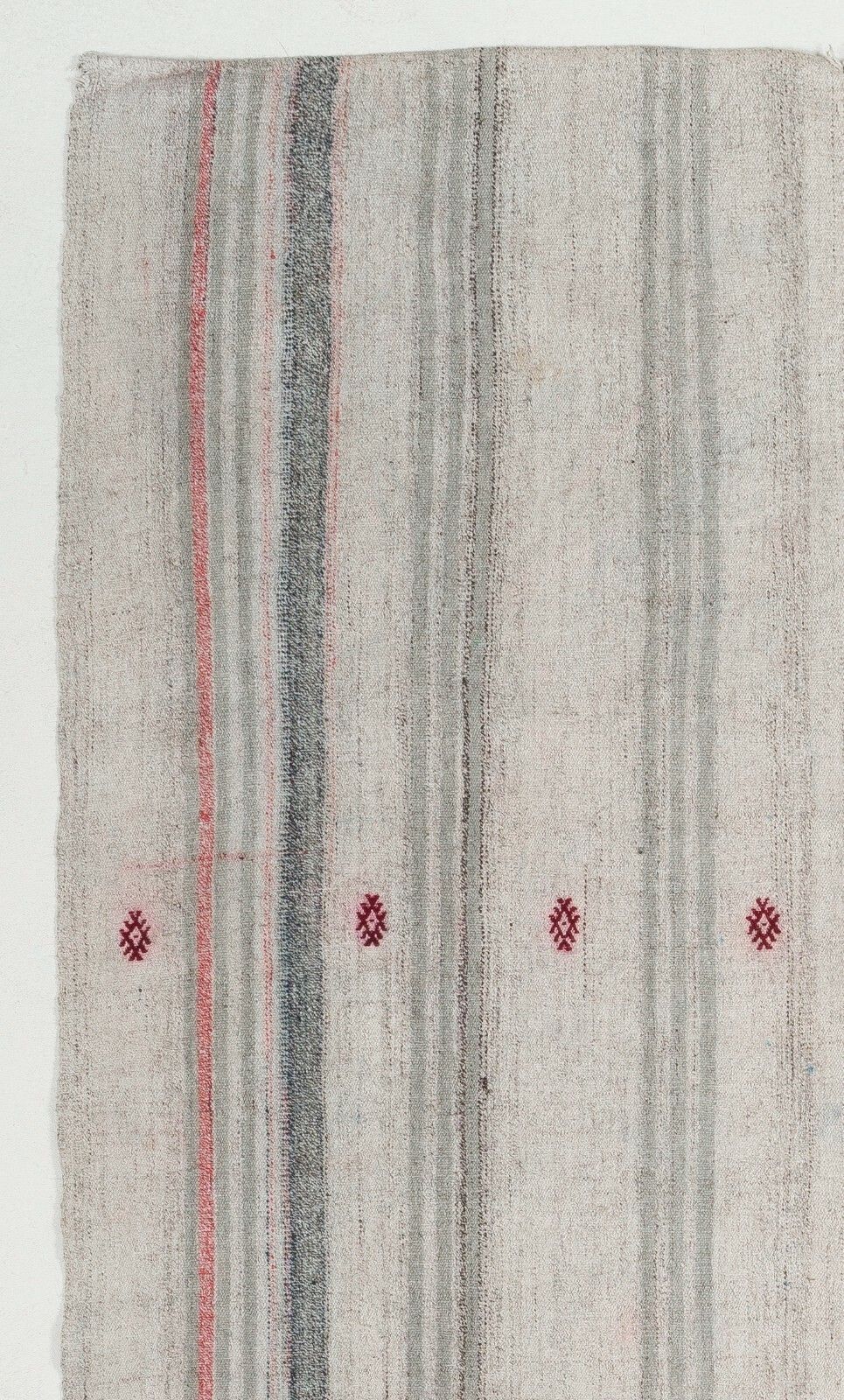 5x8.5 Ft Vintage Hand Woven Anatolian Kilim "Flat Weave" With Striped Design photo 475.0