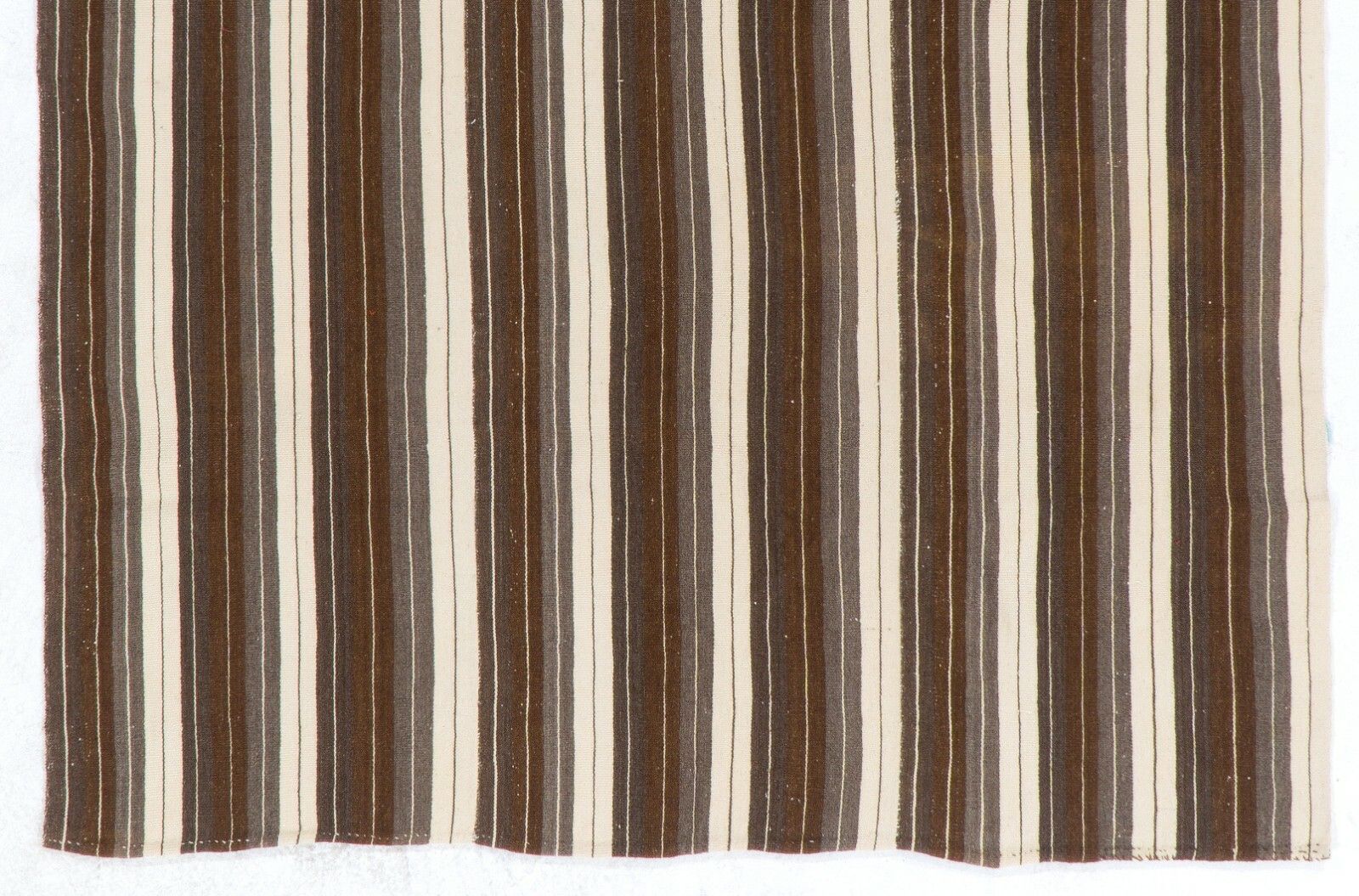 6.3x8 Ft Hand Woven Vintage Anatolian Kilim (Flat Weave) With Vertical Bands photo for sale