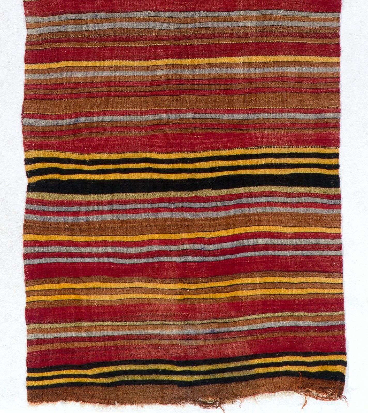 4.6x11.2 Ft Hand Woven Vintage Central Anatolian Kilim, All Wool photo for sale