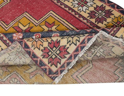 4.2x8.6 Ft Unique Hand Knotted Vintage Turkish Oriental Rug. 100% Wool photo for sale