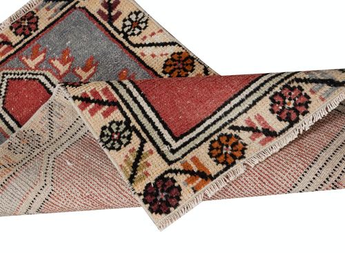 22x36 In Small Handmade Rug, Vintage Turkish Prayer Rug, Decorative Prayer Mat photo for sale