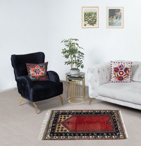 31x45 In Handmade Turkish Prayer Rug. Islamic Prayer Rug. Luxury Prayer Mat photo furniture