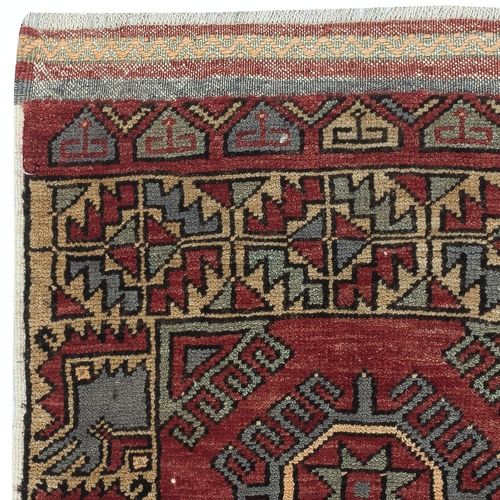 24x36 In Vintage Scatter Rug, Dark Red Turkish Accent Rug, Door Mat, Bath Mat photo Textiles