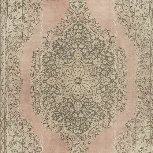 6.8x10.3 Ft One Of A Kind Handmade Turkish Area Rug, Traditional Vintage Carpet photo 1136.0