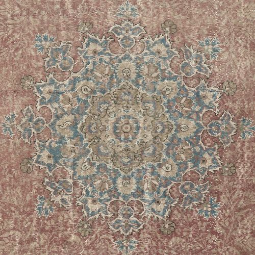 7x10.5 Ft Vintage Handmade Wool Area Rug. One Of A Kind Turkish Carpet photo 1097.0