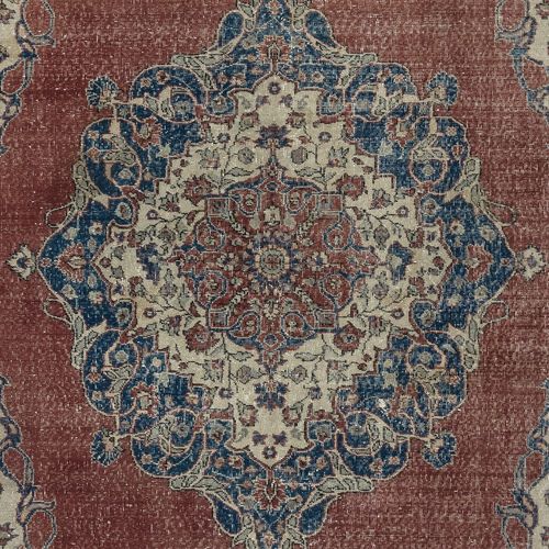 8x12.3 Ft Hand Knotted Turkish Wool Area Rug. One Of A Kind Vintage Large Carpet photo 1703.0
