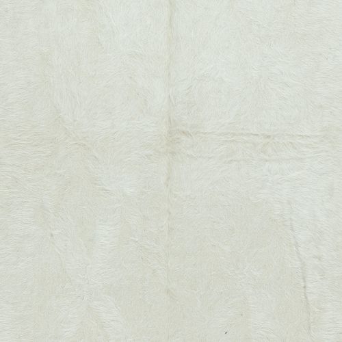 3.7x5.8 Ft New Flat Weave Kilim Rug Made Of Goat's Wool, Plain Cream Bed Cover photo 230.0