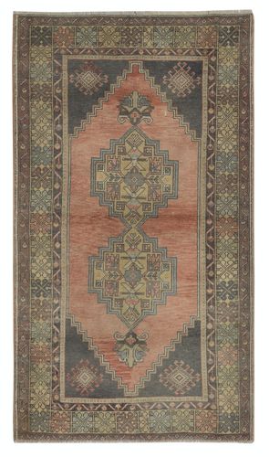 4x7 Ft Vintage Handmade Turkish Oriental Rug For Traditional Interiors 100% Wool