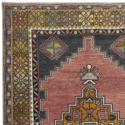 3.8x7 Ft Vintage Turkish Rug For Country Homes & Tribal Interiors, 100% Wool photo Textiles