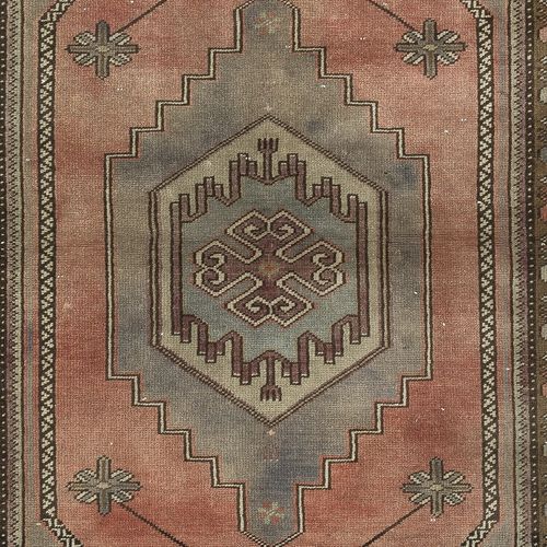 3.8x7 Ft Traditional Vintage Handmade Turkish Rug, 100% Wool photo 487.0