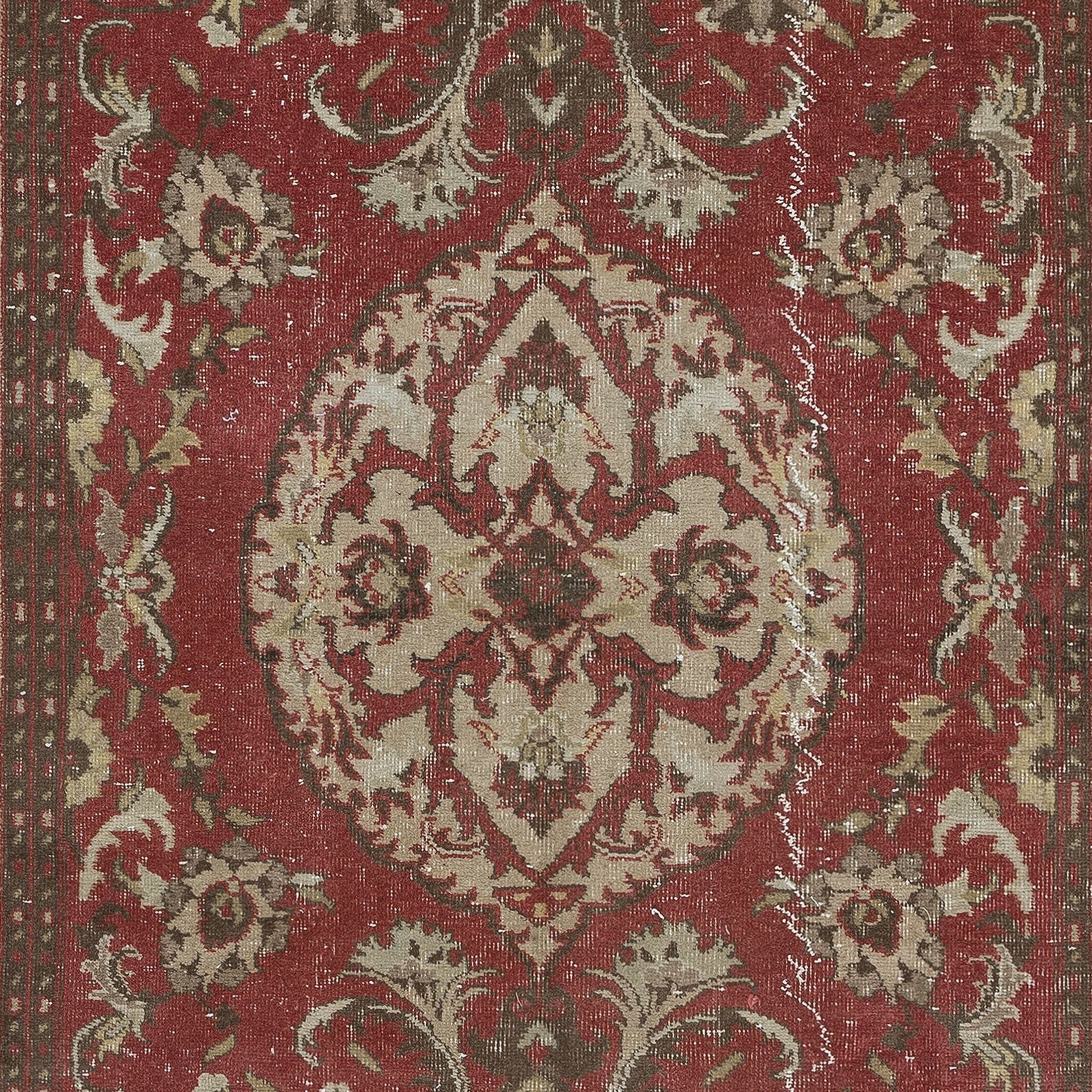 5.3x9 Ft Vintage Hand Knotted Turkish Village Rug For Living Room Decor photo 404.0