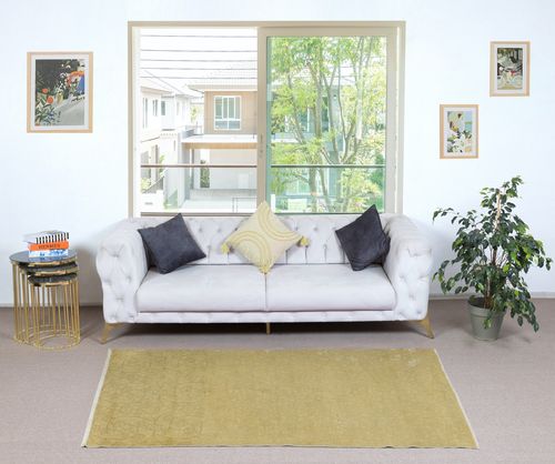 3.4x7 Ft Vintage Handmade Turkish Wool Accent Rug For Rustic And Farmhouse Decor photo furniture
