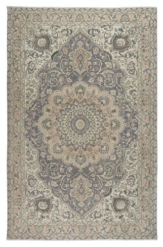 7x10.5 Ft Vintage Handmade Turkish Wool Area Rug In Soft, Muted Colors
