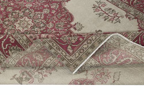 6.4x11.3 Ft Vintage Handmade Oushak Rug For Country, Farmhouse And Rustic Decor photo for sale