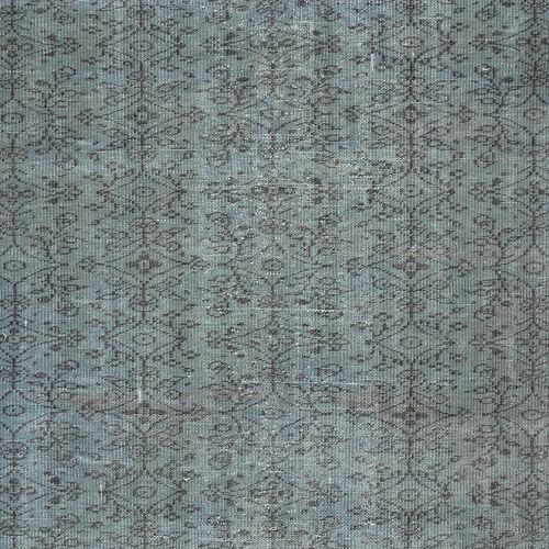 5x9 Ft Modern Blue Color Handmade Turkish Wool Area Rug With Flower Design photo 391.0