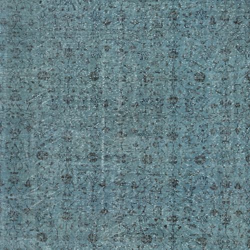 9.2x13.2 Ft Modern Floral Patterned Area Rug In Blue, Hand Knotted In Turkey photo 1927.0