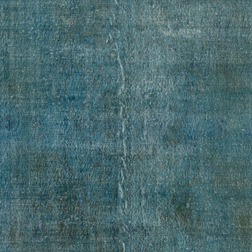 7.5x11.8 Ft Contemporary Handmade Turkish Area Rug Over Dyed In Teal Blue Color photo 789.0