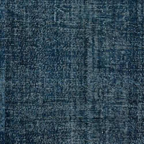 5.5x8.2 Ft Handmade Turkish Wool Area Rug In Navy Blue. Room Size Floor Covering photo 381.0