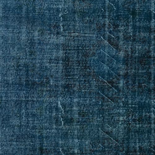 6.5x9.6 Ft Modern Area Rug In Solid Navy Blue, Hand Knotted In Turkey photo 526.0