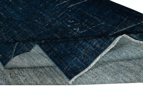 6x9 Ft Solid Navy Blue Color Over Dyed Rug. Home Decor Handmade Turkish Rug photo for sale