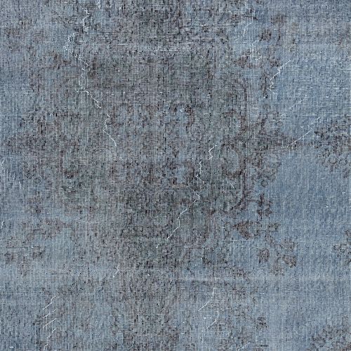 6.6x9.5 Ft Blue Color Over Dyed Rug. Handmade Turkish Rug. Modern Home Decor photo 534.0