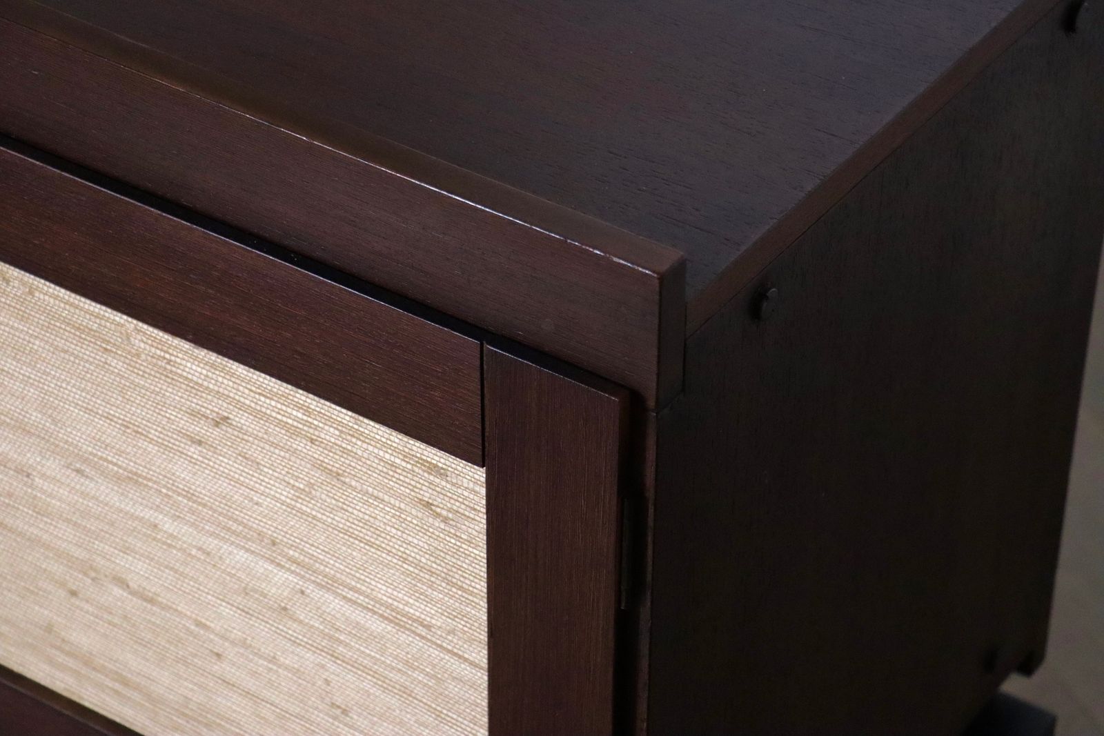 5750.0 Leonardo Fiori For Isa Bergamo Sideboard In Wengé And Seagrass 1950s photo