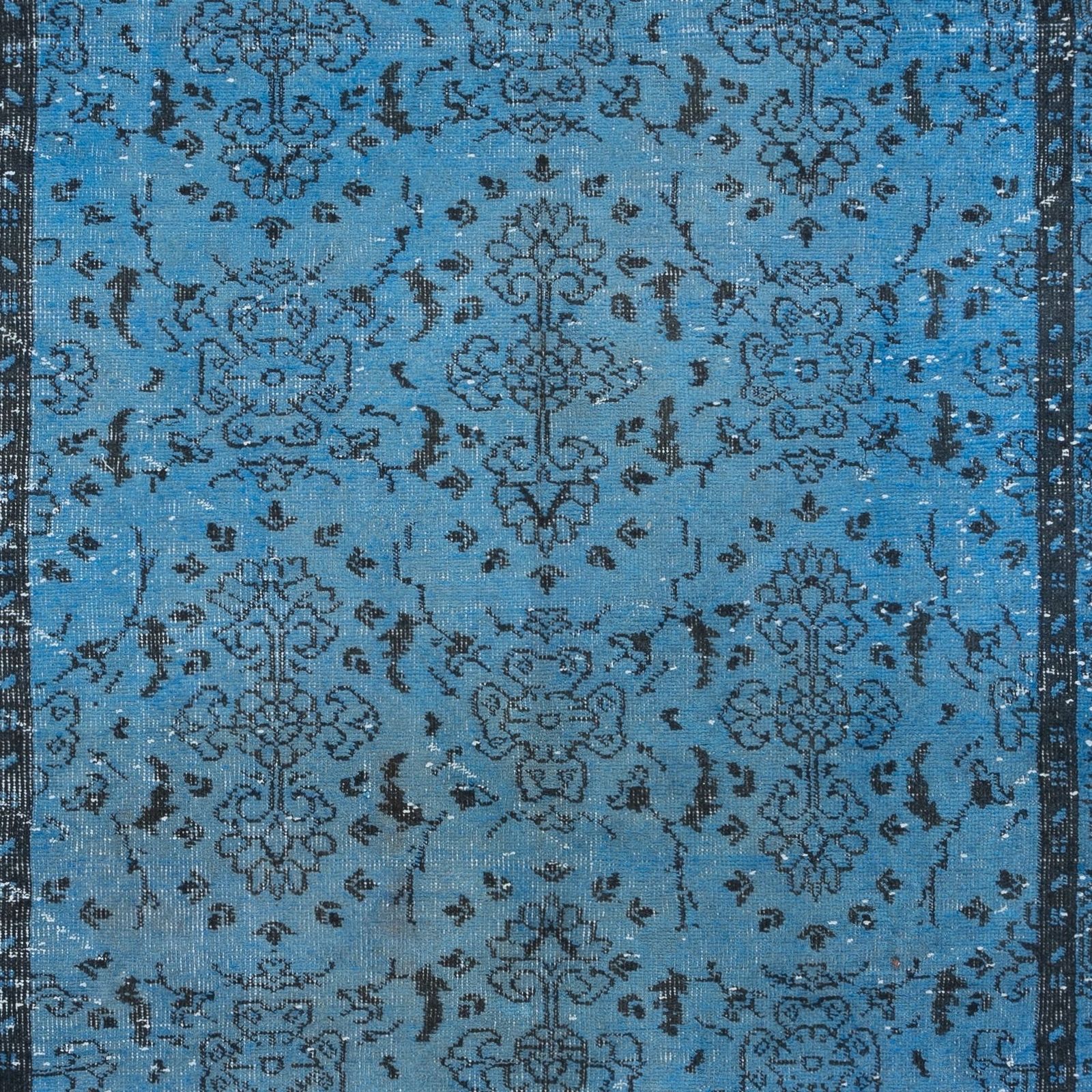 6.2x10 Ft Blue Handmade Area Rug, Turkish Carpet For Dining Room & Living Room photo 536.0