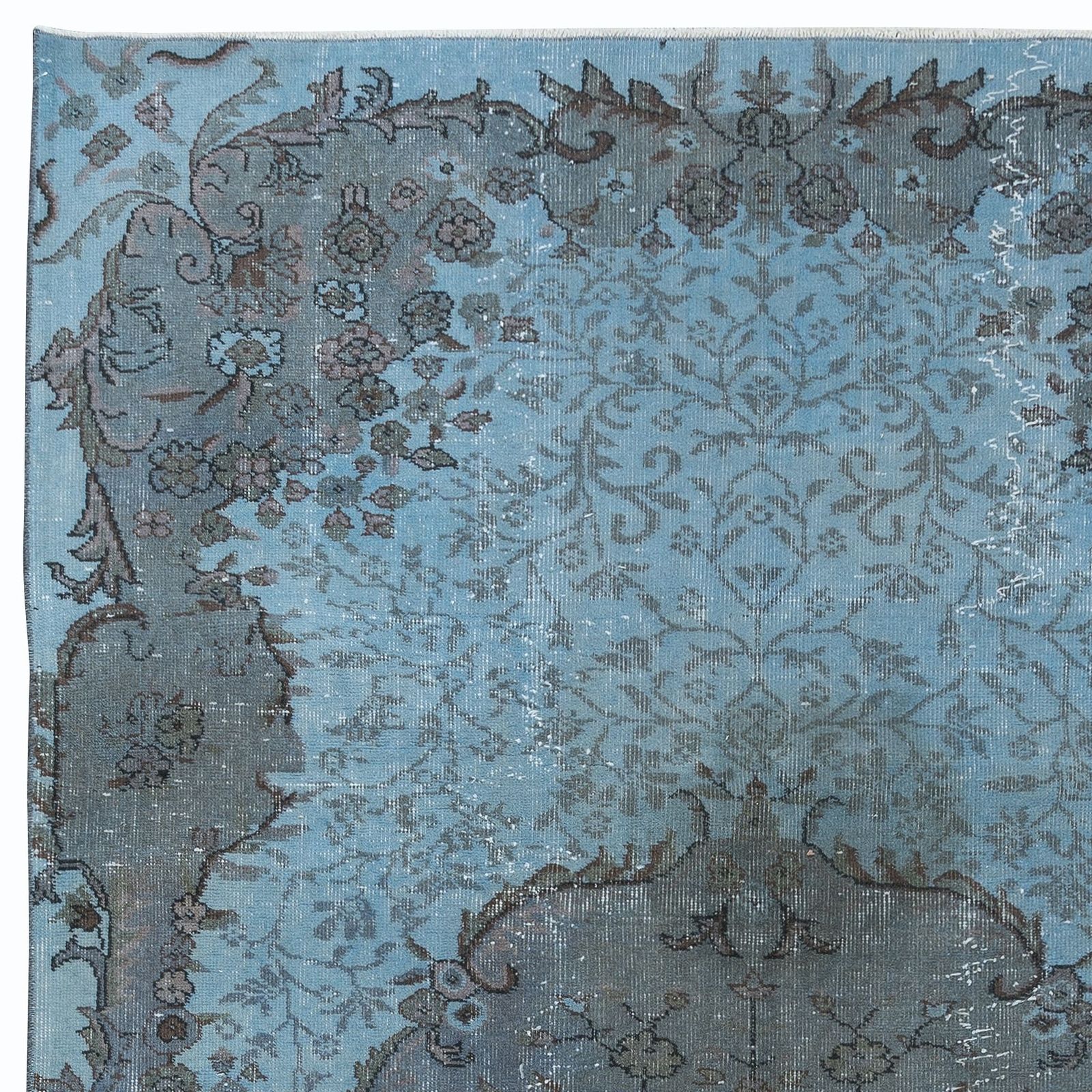 5.5x8.5 Ft Sky Blue Modern Area Rug, Handwoven & Handknotted In Isparta, Turkey photo Textiles