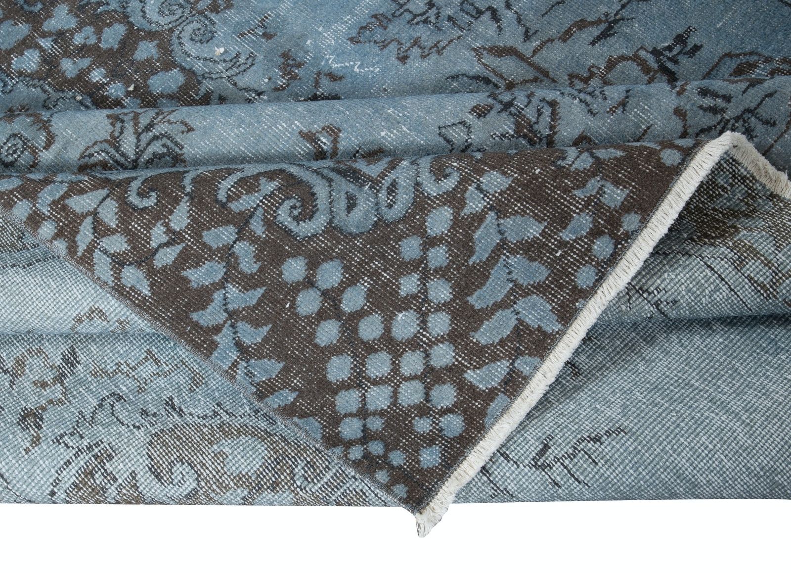 6x9.3 Ft Contemporary Handmade Rug In Light Blue, Sky Blue Anatolian Carpet photo for sale