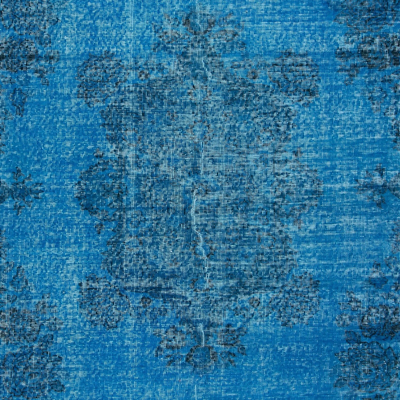 6x9 Ft Ocean Blue Handmade Turkish Rug For Living Room, Bedroom, Dining Room photo 365.0