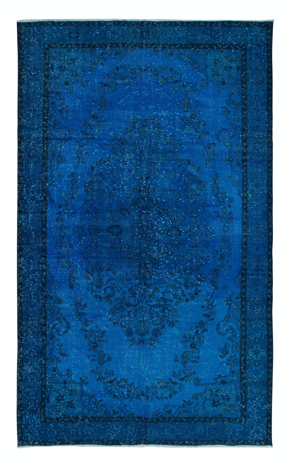6.2x10.2 Ft Modern Blue Area Rug, Handwoven And Handknotted In Turkey