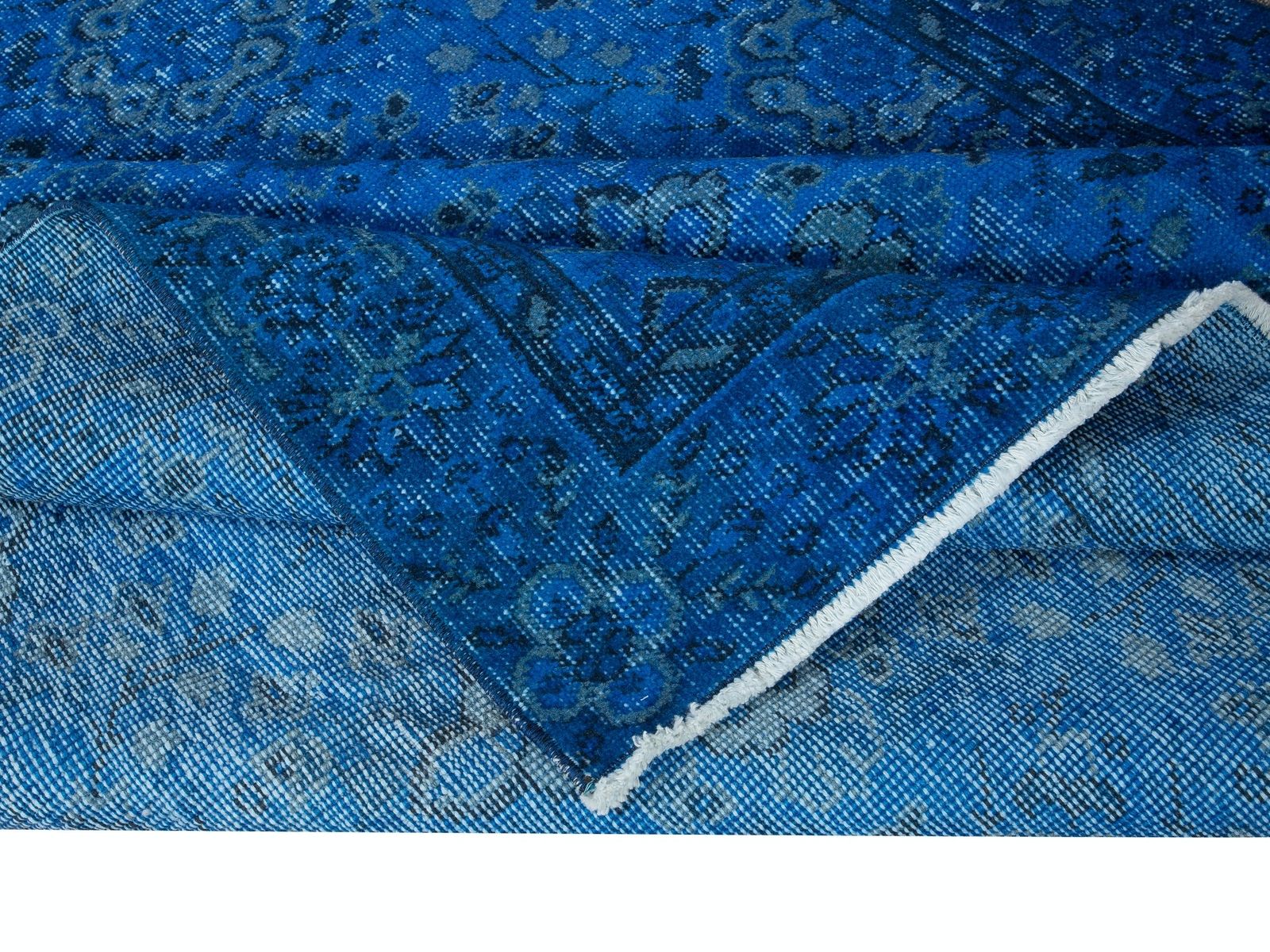 5x8.2 Ft Handmade Area Rug With In Blue Tones, Contemporary Turkish Carpet photo for sale