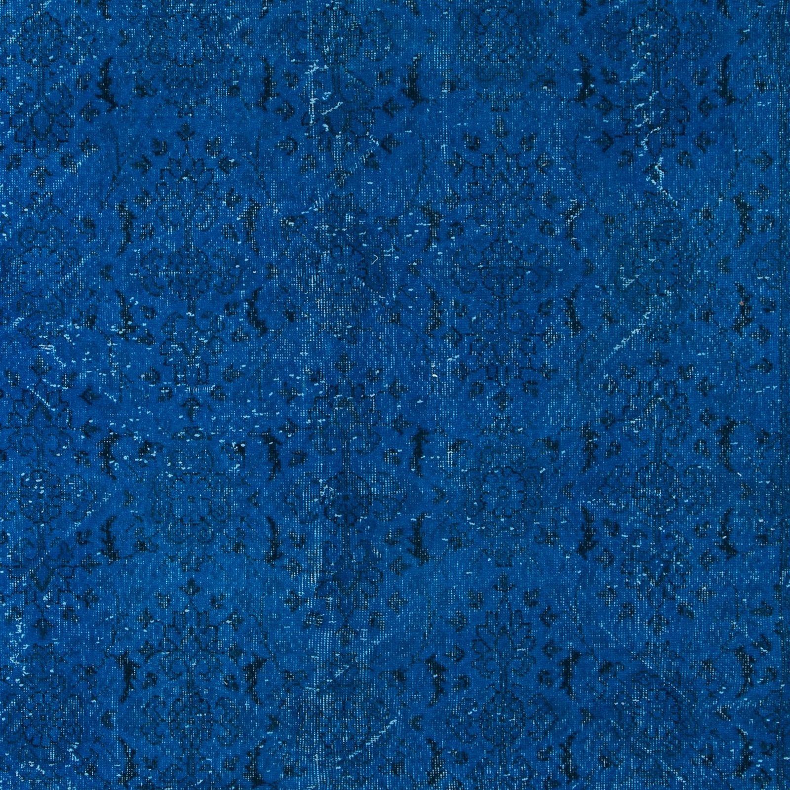 6.6x10.2 Ft Modern Blue Handmade Area Rug, Turkish Carpet, Woolen Floor Covering photo 580.0