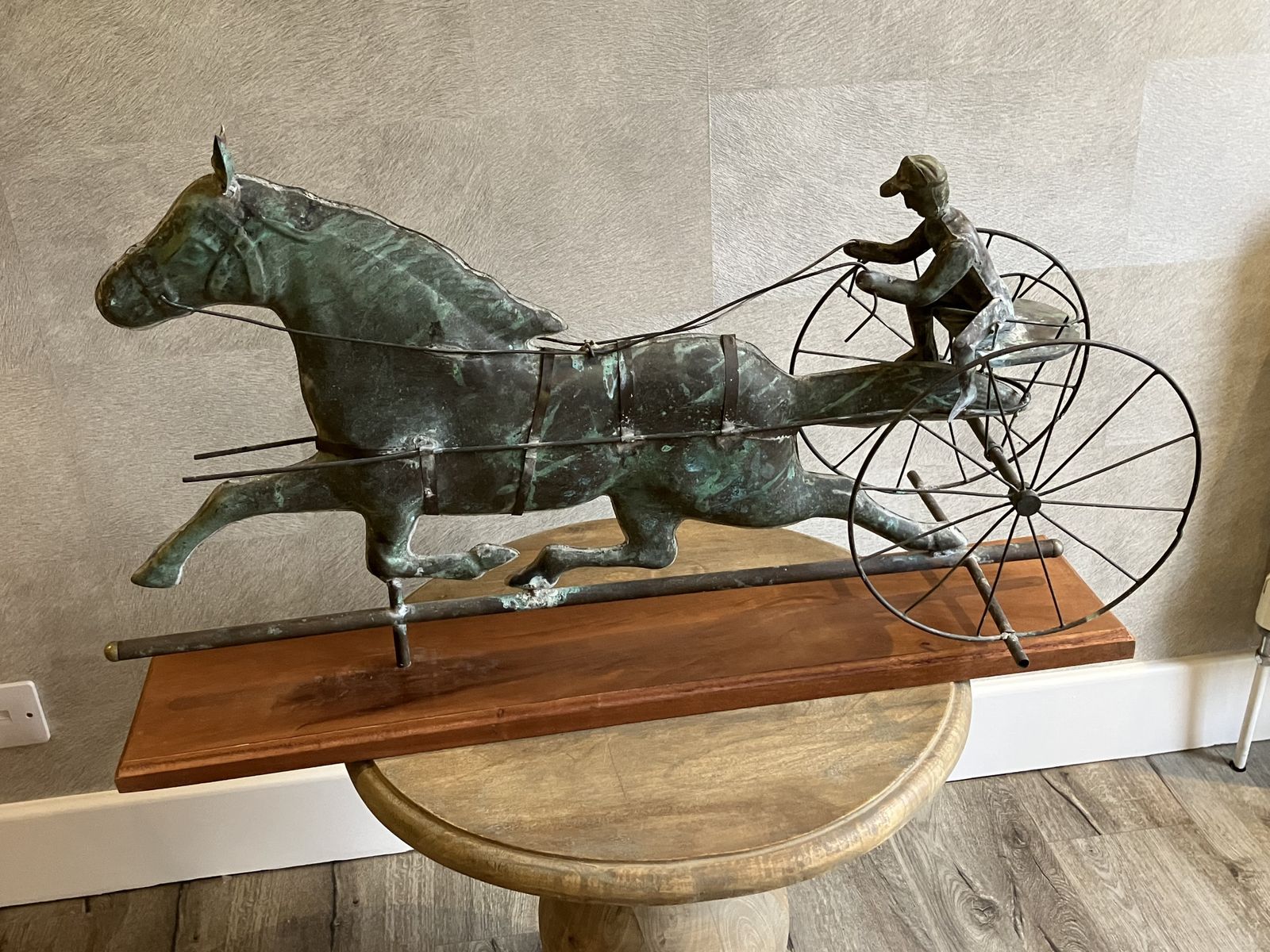Weathervane American Sulky & Jockey photo furniture