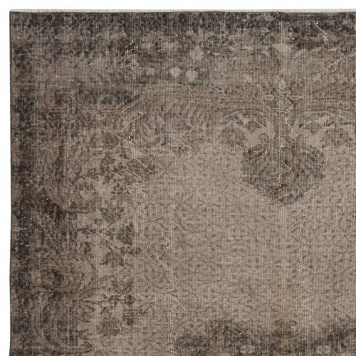 6.3x9.6 Ft Modern Hand Knotted Turkish Wool Area Rug In Brown. Home Gift Rug photo Textiles