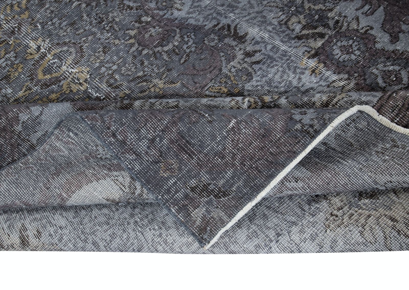 6.5x9.6 Ft Aubusson Inspired Rug In Gray For Modern Interior, Handmade In Turkey photo for sale