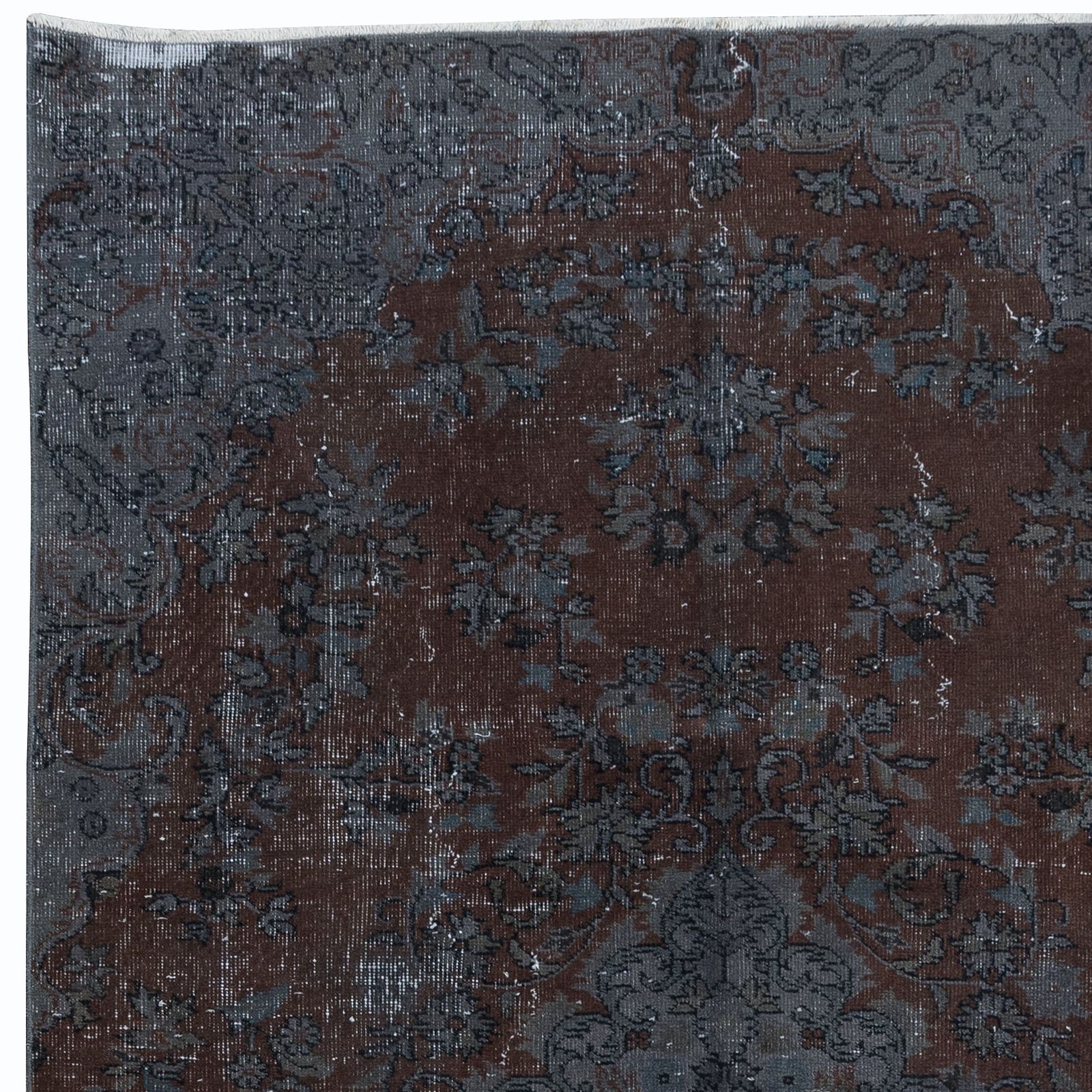 5x8.5 Ft Modern Handmade Turkish Rug In Gray & Brown For Living Room & Bedroom photo Textiles