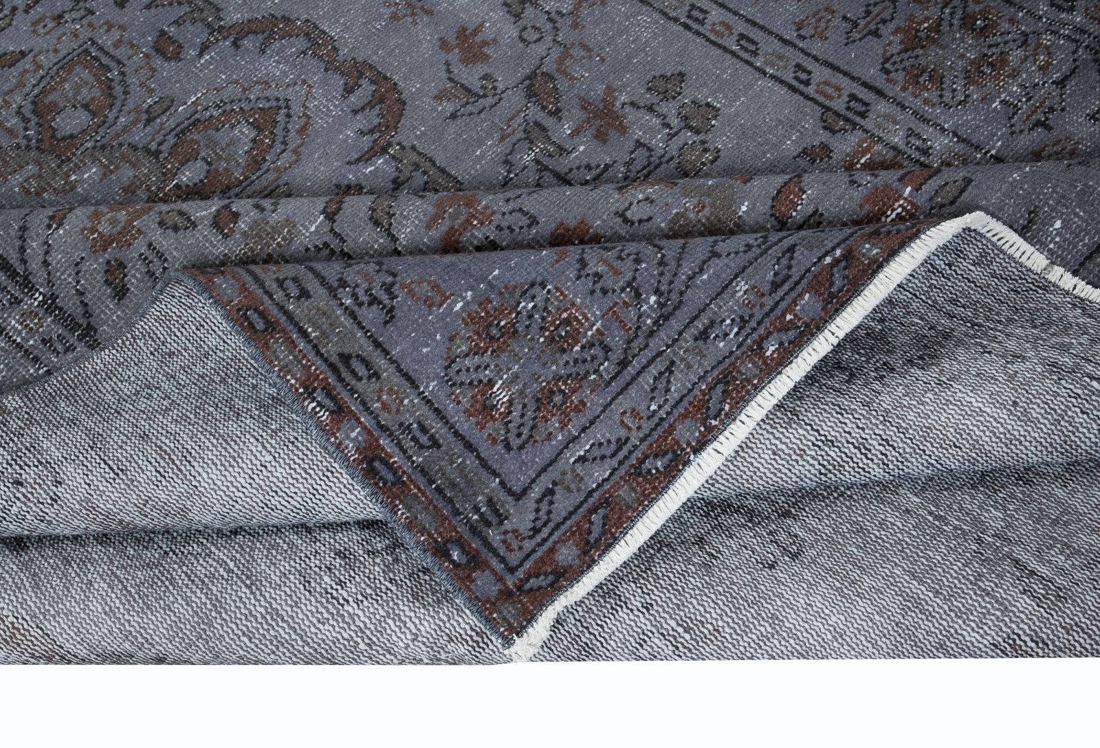 5.5x9.7 Ft Gray Handmade Rug For Living Room, Modern Turkish Carpet For Bedroom photo for sale
