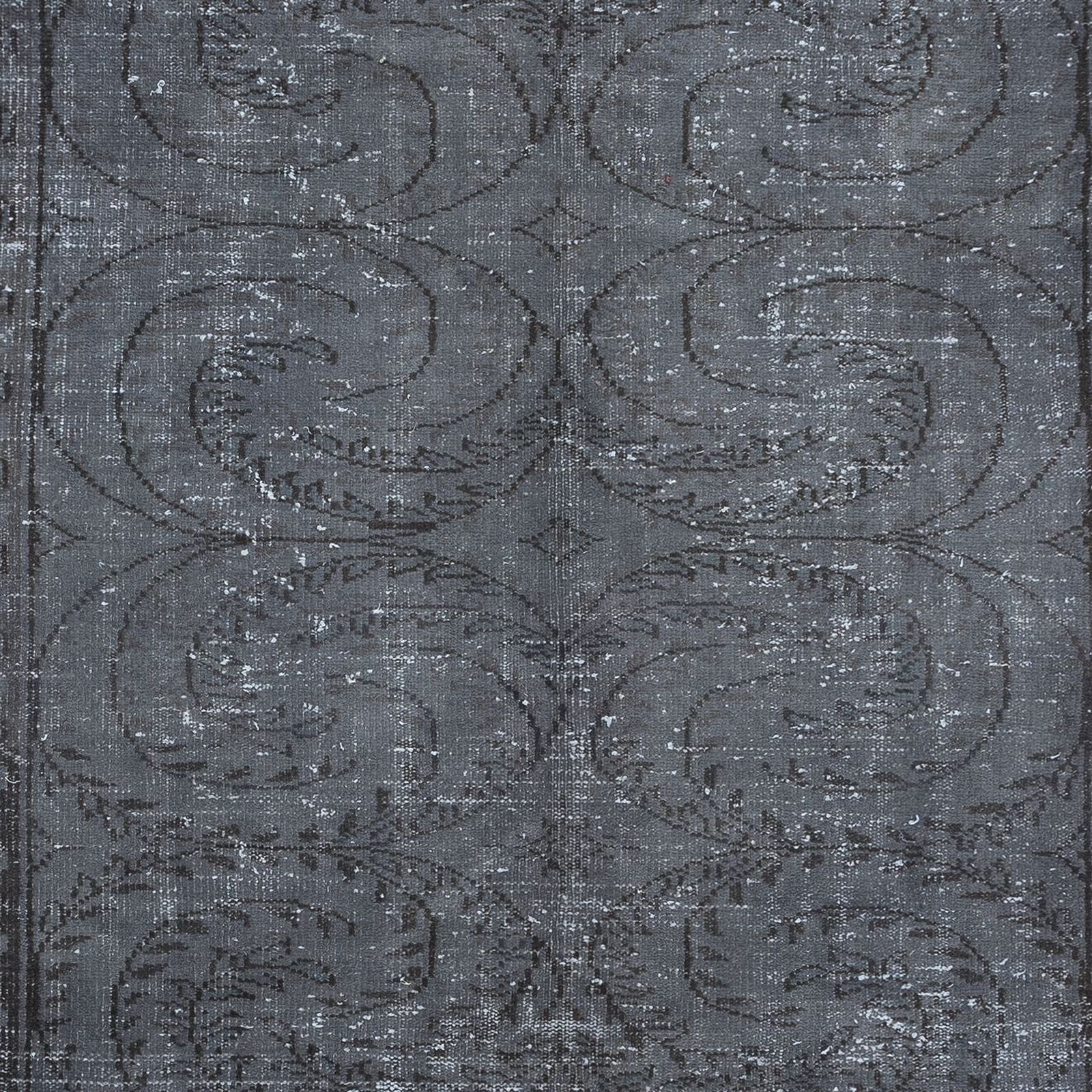 6.5x10 Ft Gray Handmade Shabby Chic Rug, Low Pile Carpet From Isparta, Turkey photo 556.0