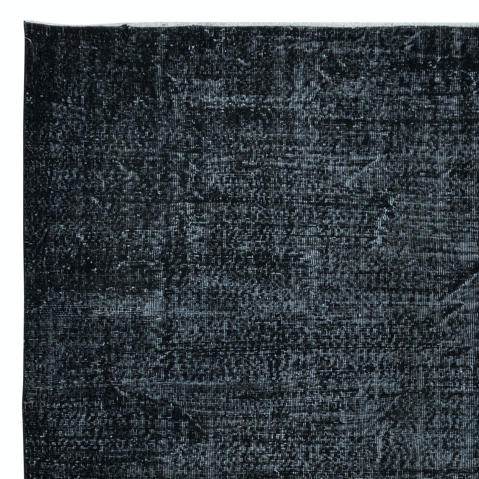 7x10.2 Ft Modern Black Area Rug, Handwoven And Handknotted In Isparta, Turkey photo Textiles