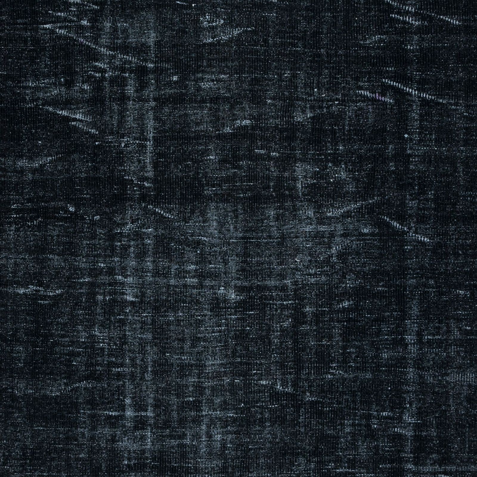 5.2x9.6 Ft Overdyed Black Area Rug, Handmade In Turkey, Modern Upcycled Carpet photo 339.0